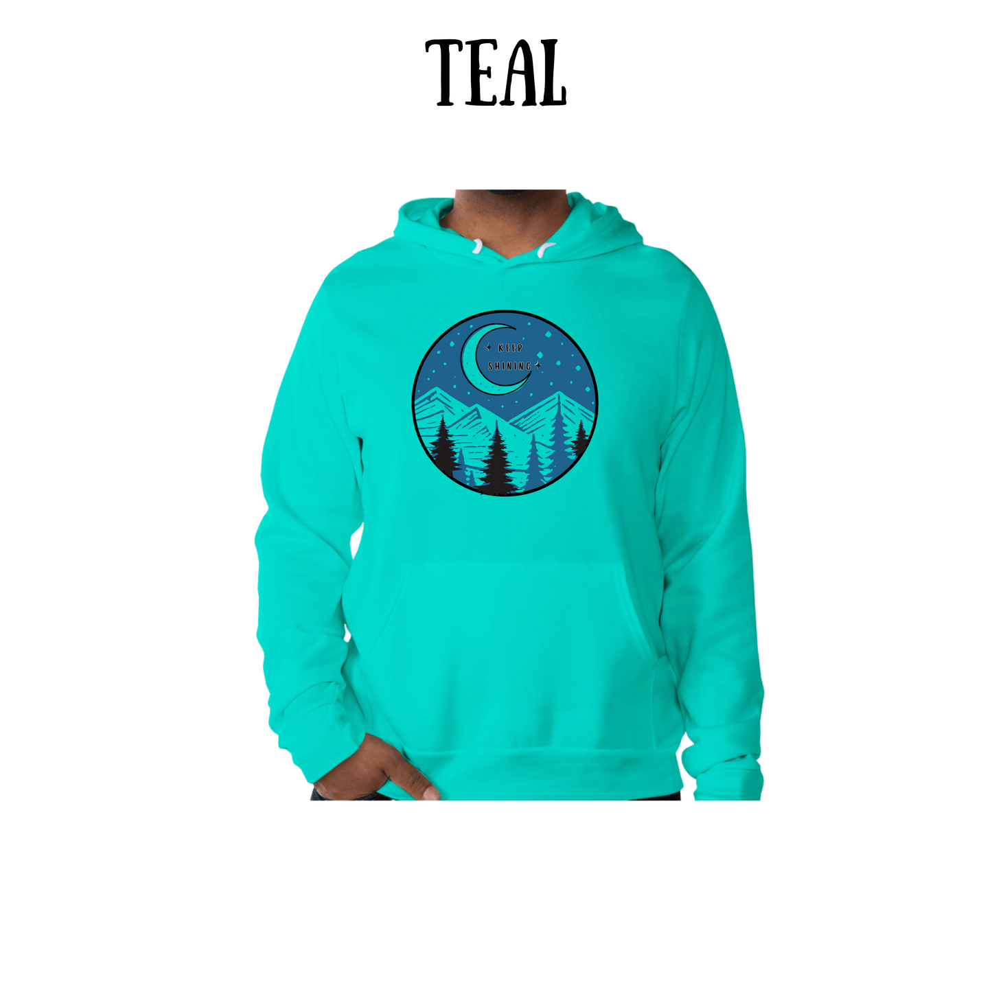 OP - Keep Shining - Sponge Fleece Hoodie - Greens, Neutrals