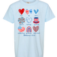 Galatians 5 - Patriotic - Comfort Colors - Heavyweight Youth Tee - Neutral Colors & Blues