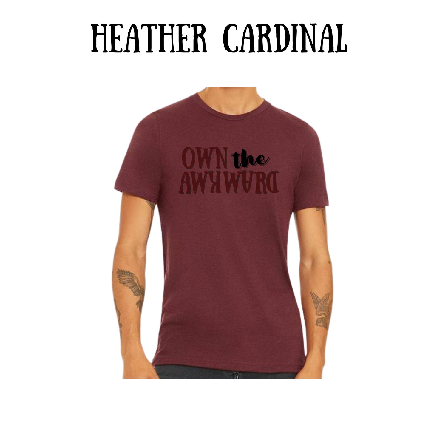 own the awkward - unisex tee - yellows, oranges, reds