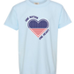 One Nation One Heart - Comfort Colors - Heavyweight Youth Tee - Neutral Colors & Blues