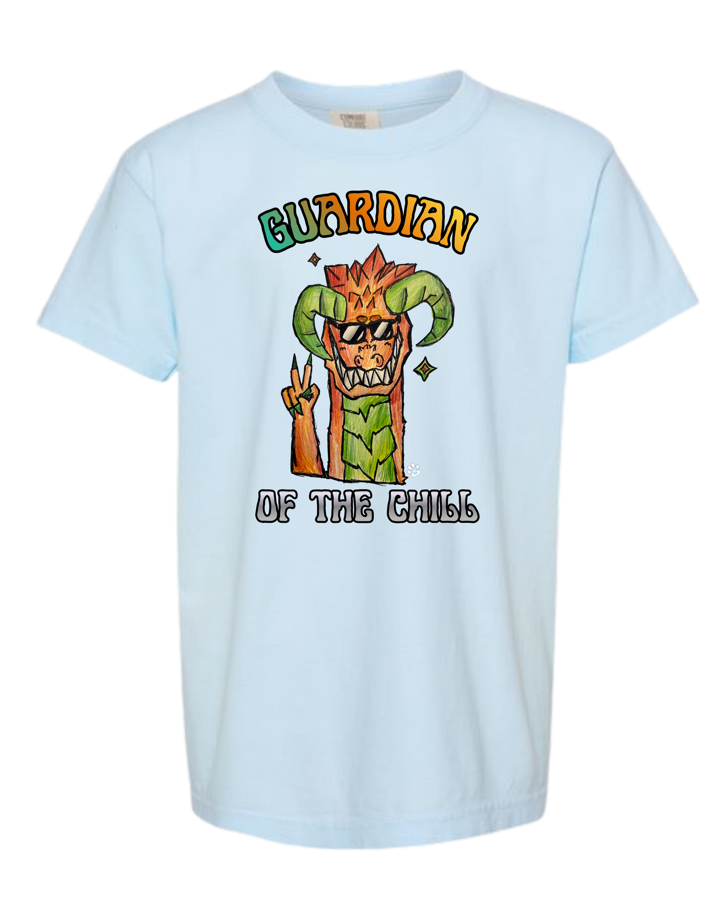 Guardian of The Chill - Comfort Colors - Heavyweight Youth Tee - Neutral Colors & Blues