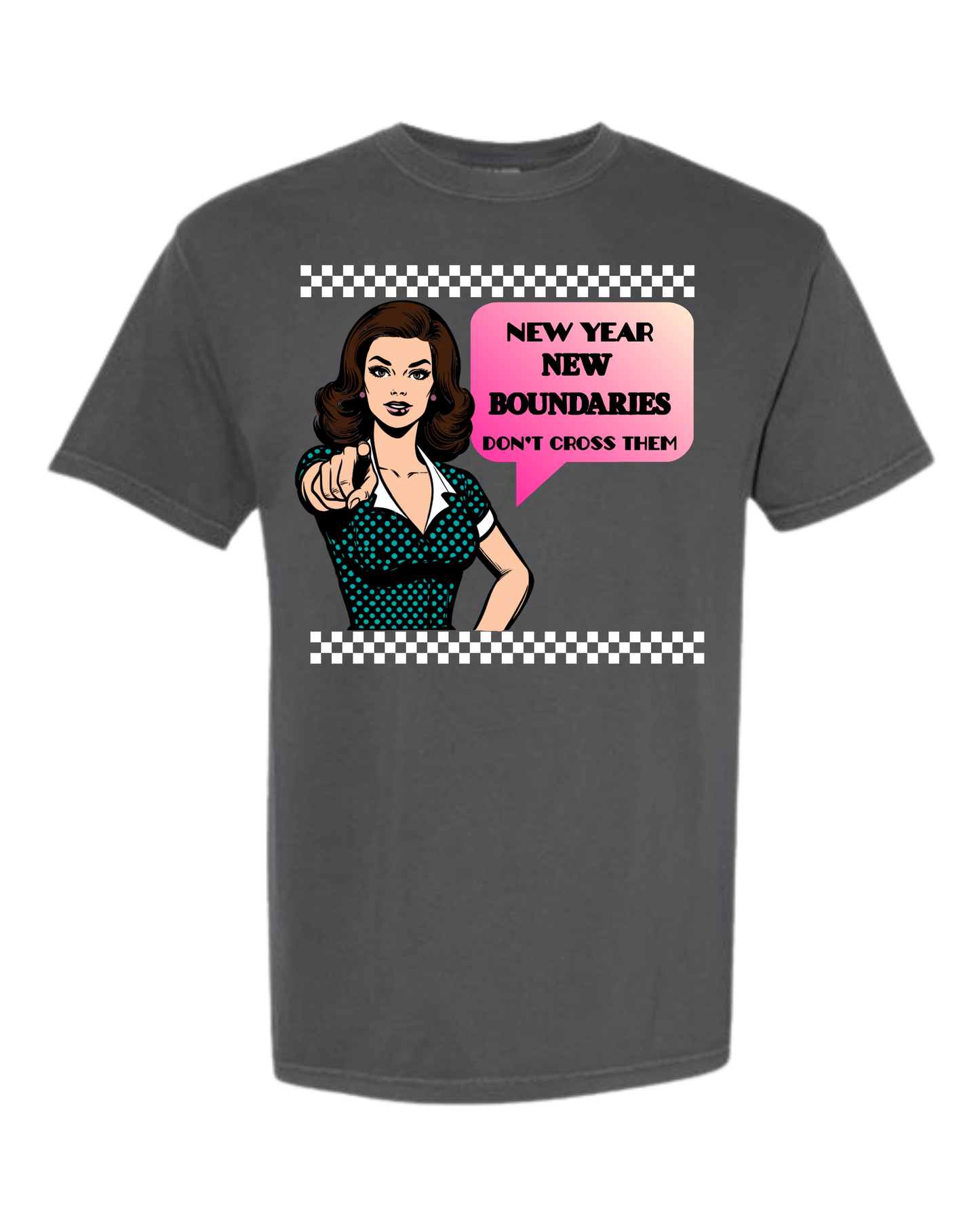 New Year New Boundaries - Comfort Colors - Heavyweight Unisex Tee - Neutrals