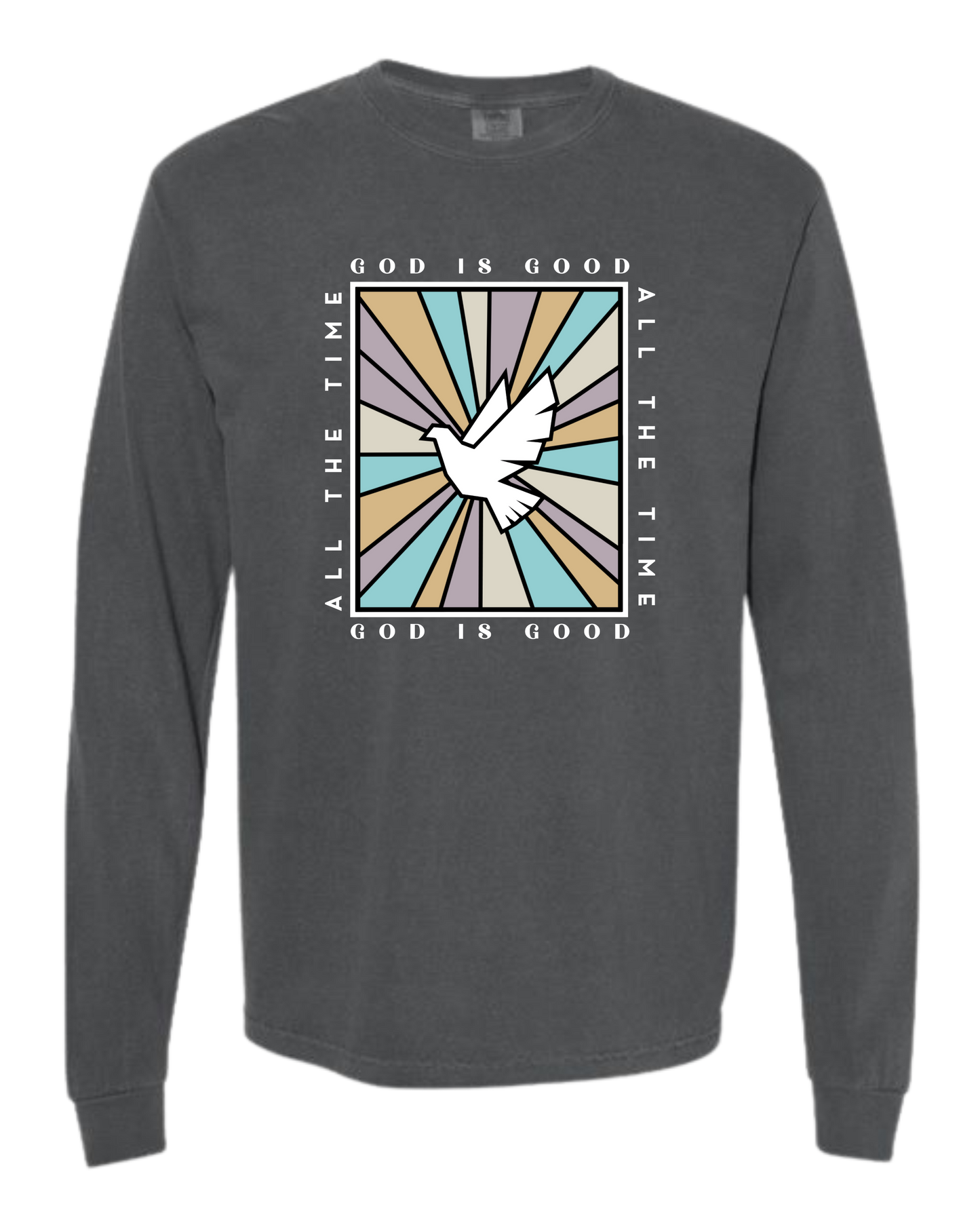 God Is Good - Comfort Colors - Heavyweight Long Sleeve Tee - Neutral Colors