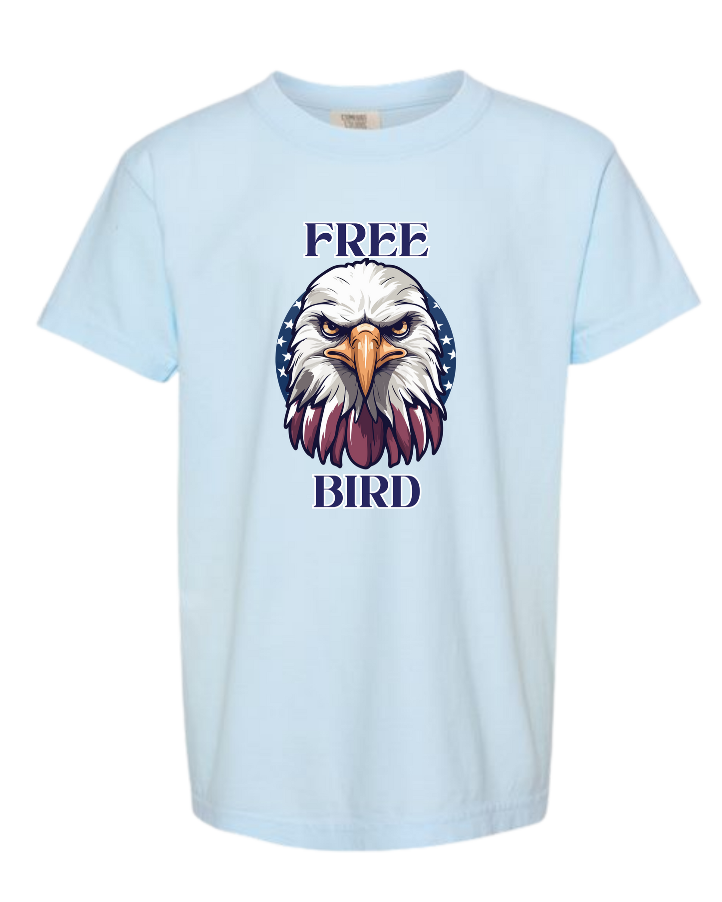 Free Bird - Comfort Colors - Heavyweight Youth Tee - Neutral Colors & Blues