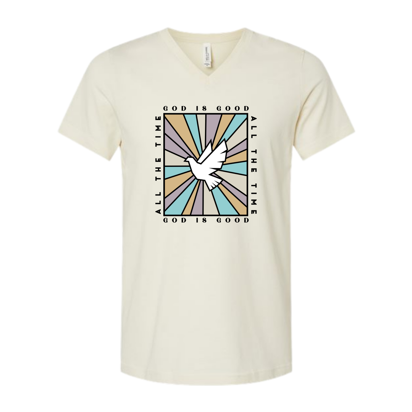 God Is Good - Bella+Canvas - Unisex V-Neck - Neutral Colors