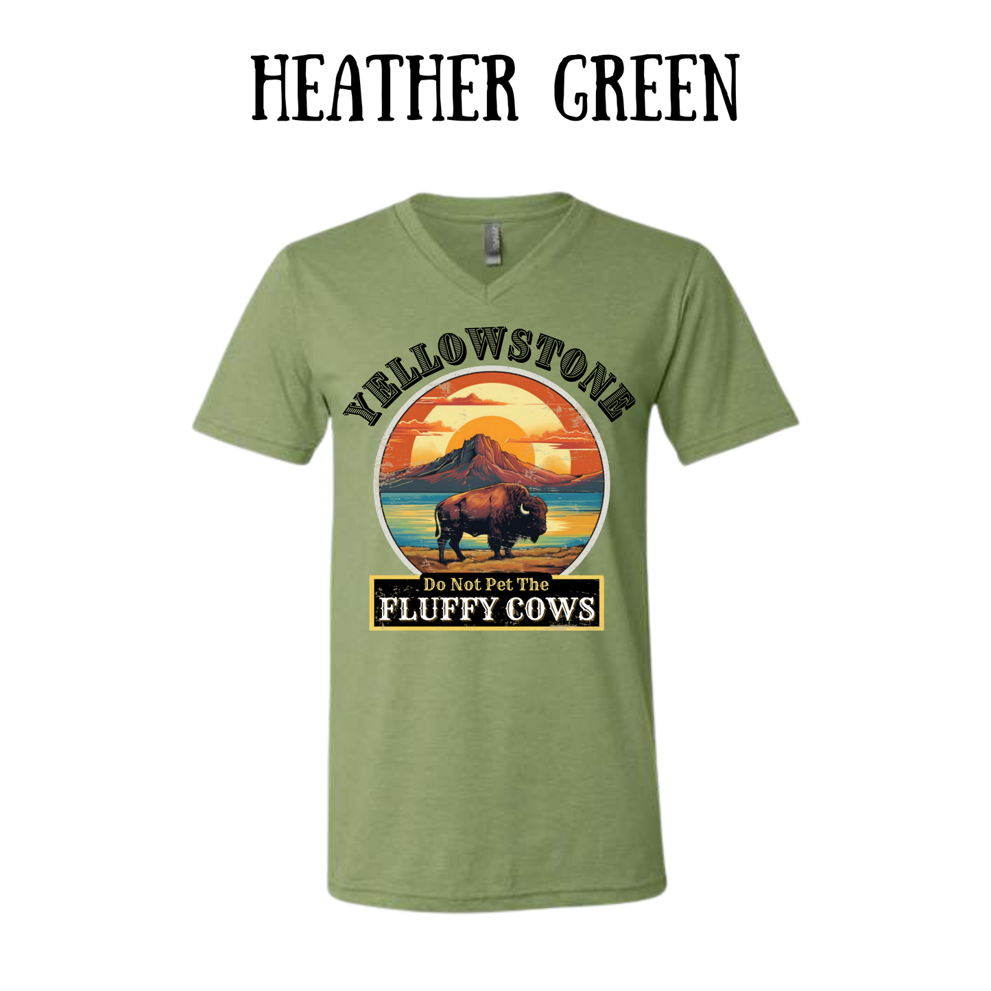 CP - Yellowstone: Fluffy Cows - Unisex V-Neck - Assorted Colors