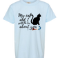 My Cat and I spill the tea about you - Comfort Colors - Heavyweight Youth Tee - Neutral Colors & Blues
