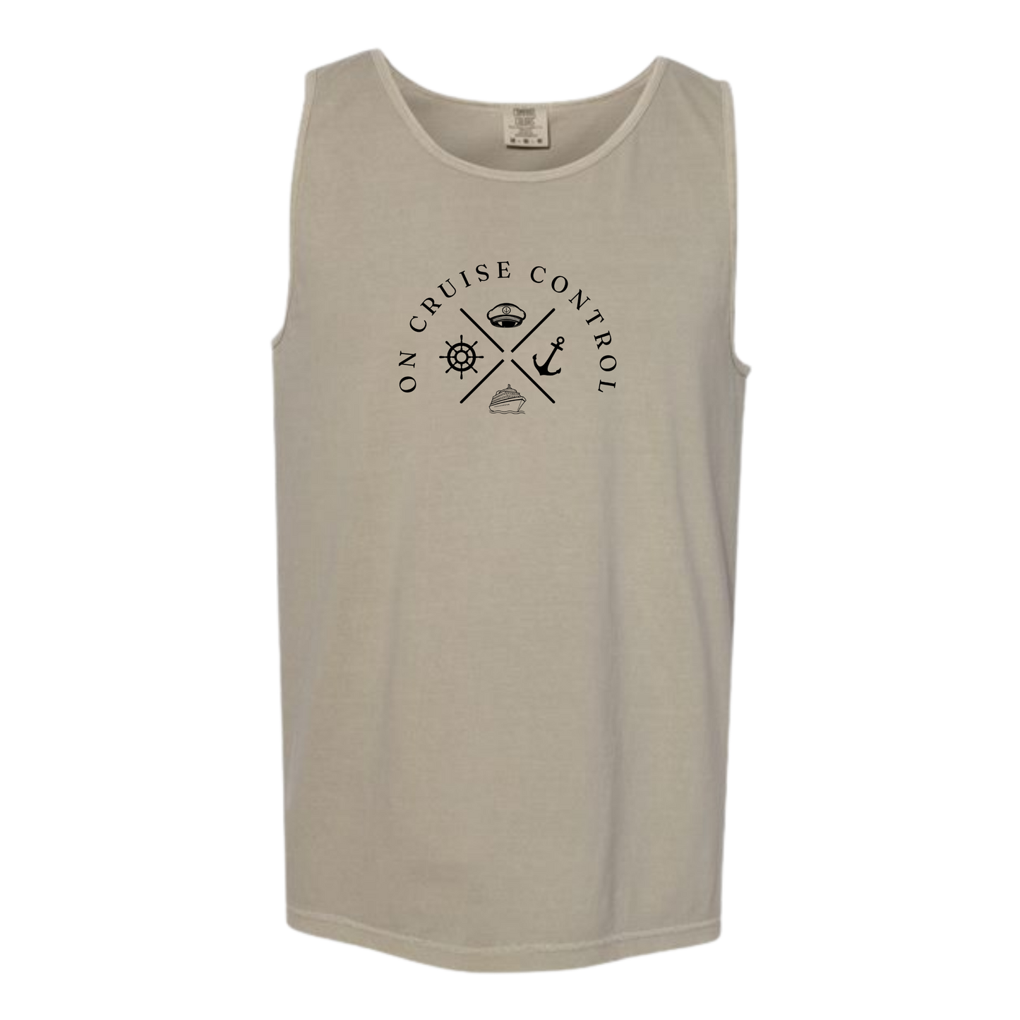 On Cruise Control - Comfort Colors - Unisex Tank - Neutral Colors & Blues