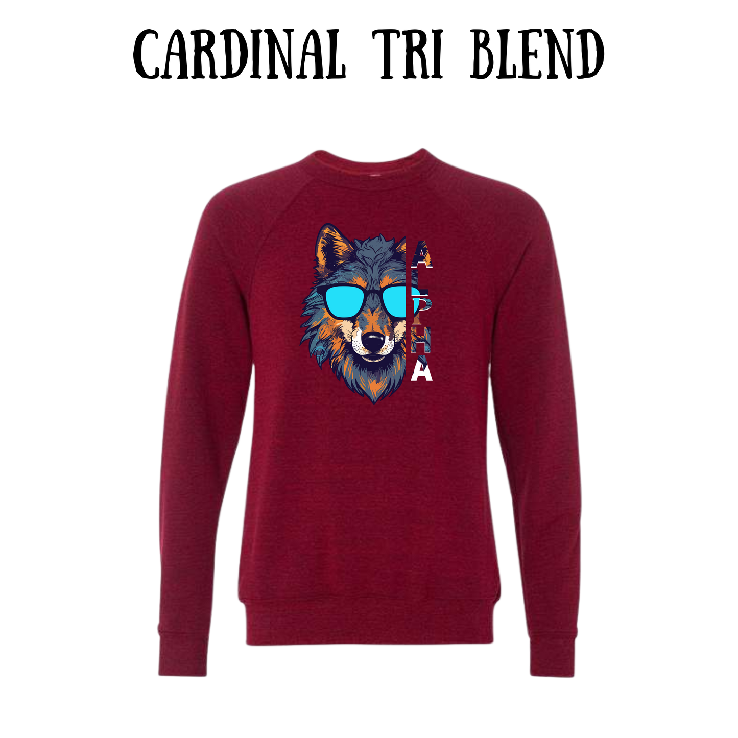 BP - Alpha - Sponge Fleece Raglan Sweatshirt - Assorted Colors