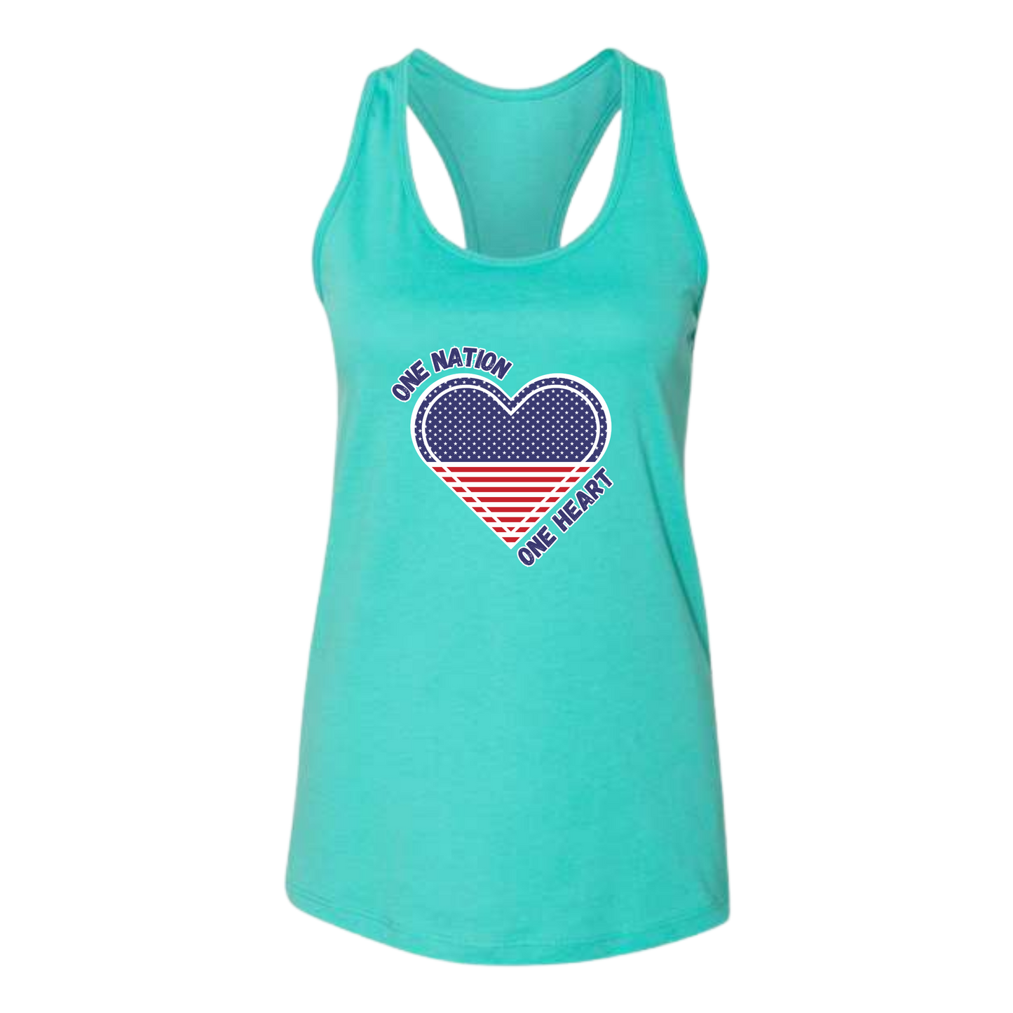 One Nation One Heart - Bella+Canvas - Women's Jersey Racerback Tank