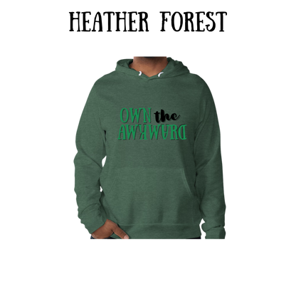 own the awkward - sponge fleece hoodie - greens, neutrals