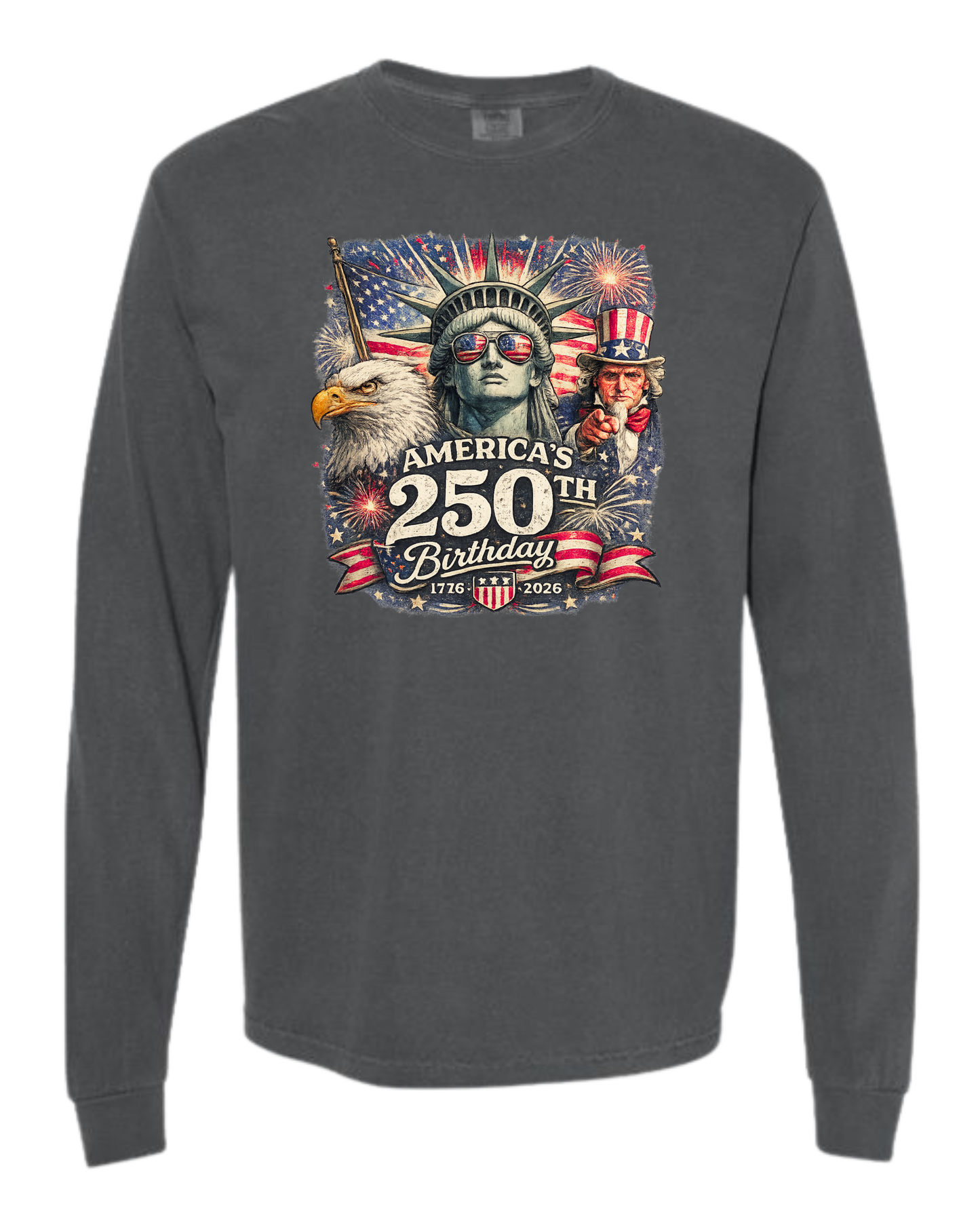 America's 250th Birthday - Comfort Colors - Heavyweight Long Sleeve Tee - Neutral Colors
