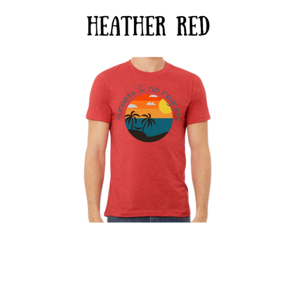 VP - Sunsets & No Regrets - Unisex Tee - Yellows, Oranges, Reds