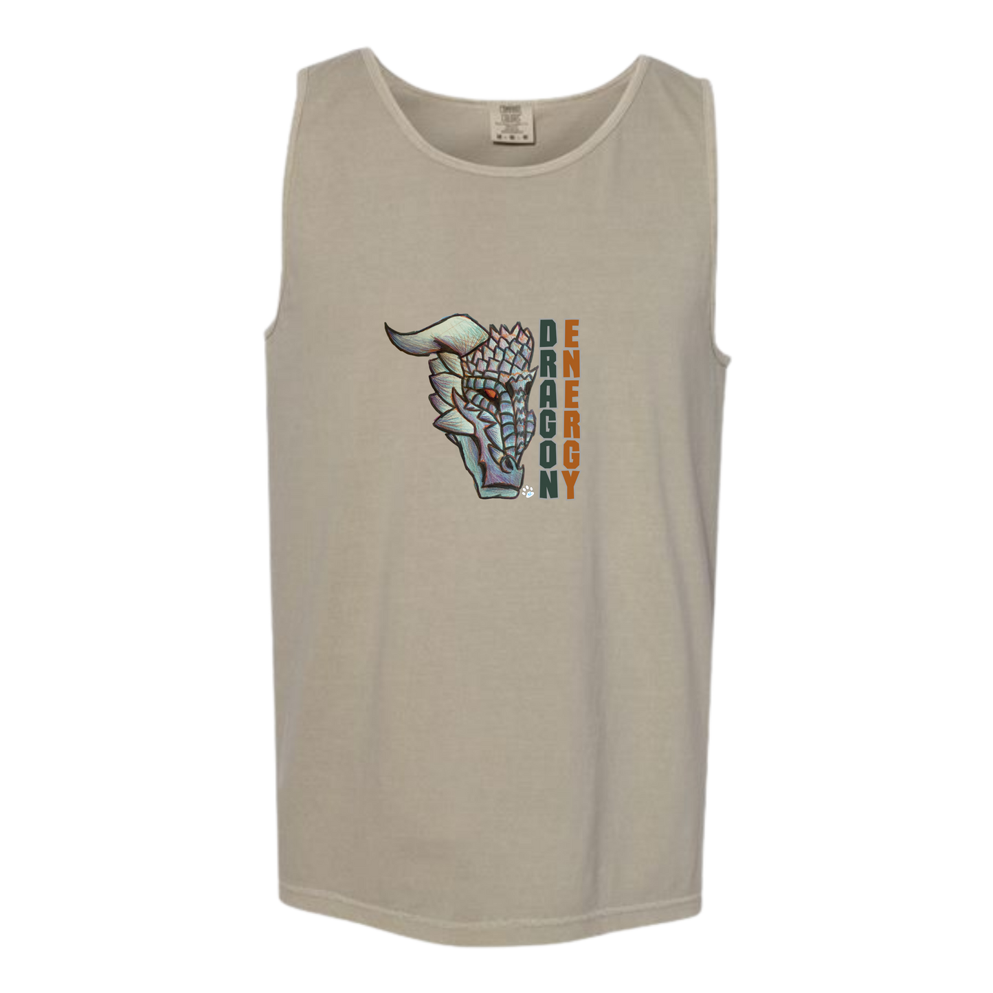 Dragon Energy - Comfort Colors - Unisex Tank - Neutral Colors & Blues