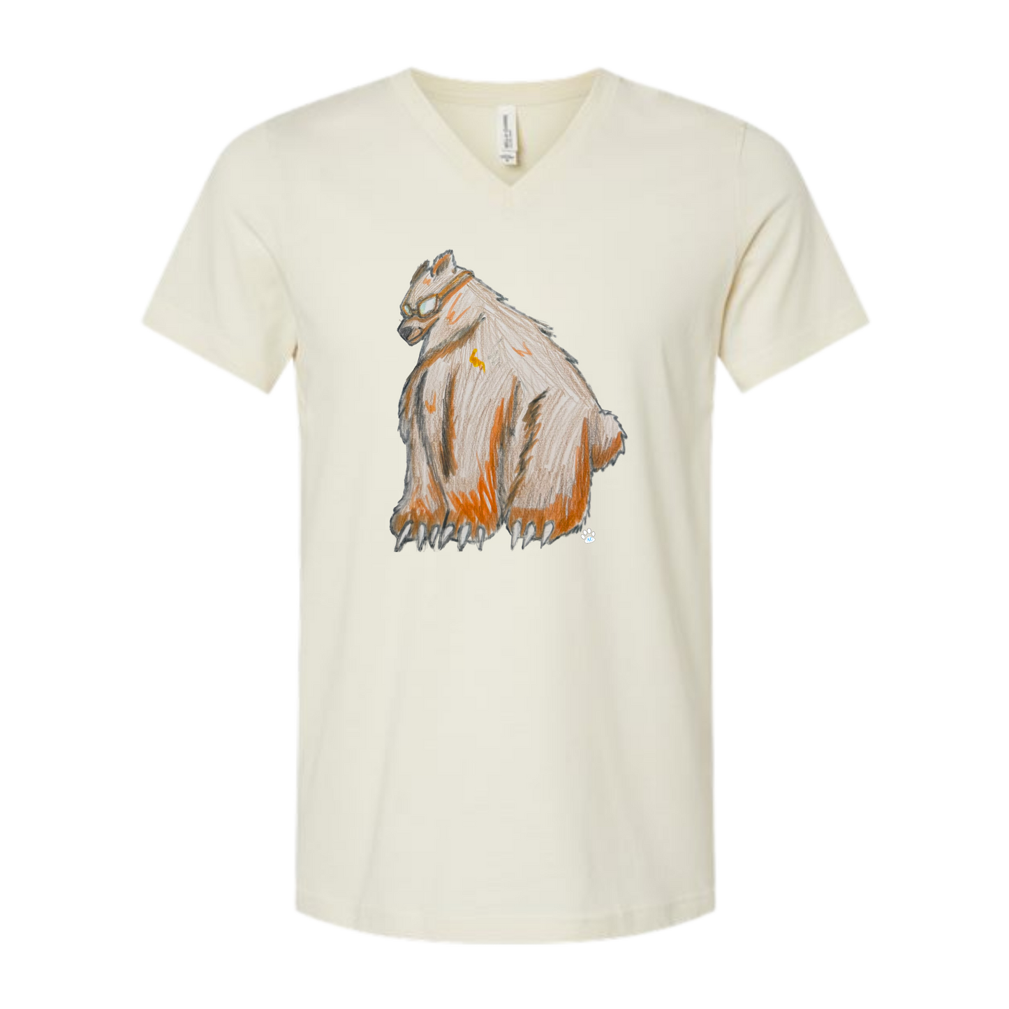 Muscle Bear - Bella+Canvas - Unisex V-Neck - Neutral Colors