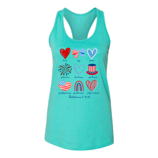 Galatians 5 - Patriotic - Bella+Canvas - Women's Jersey Racerback Tank