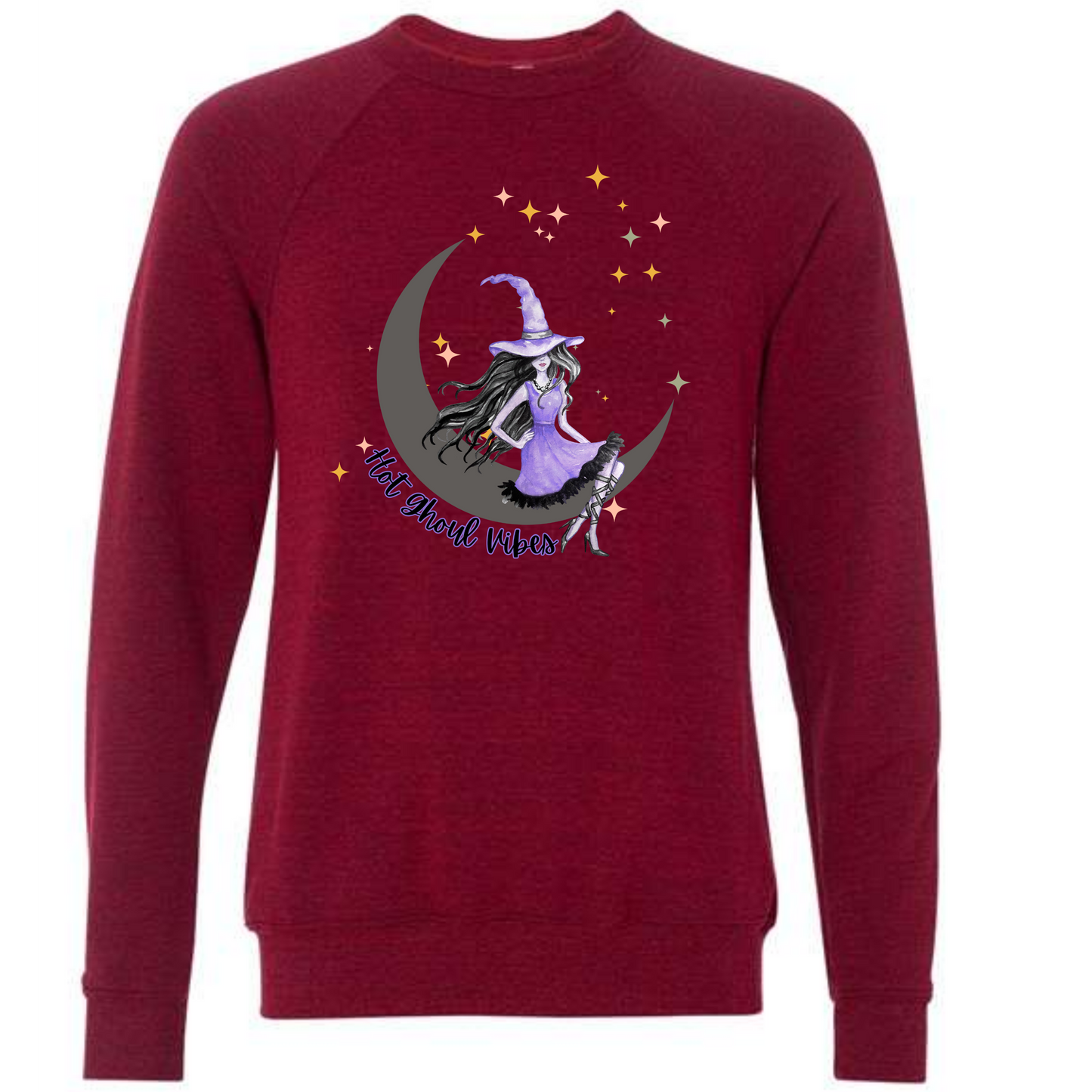 HP - Hot Ghoul Vibes - Sponge Fleece Raglan Sweatshirt - Assorted Colors