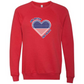 One Nation One Heart - Sponge Fleece Raglan Sweatshirt - Assorted Colors