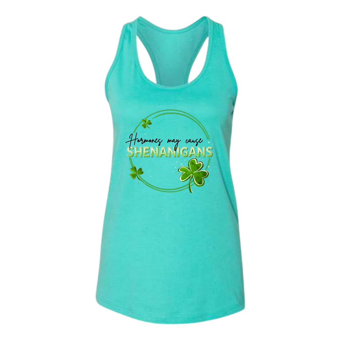 Hormones May Cause Shenanigans - Bella+Canvas - Women's Jersey Racerback Tank
