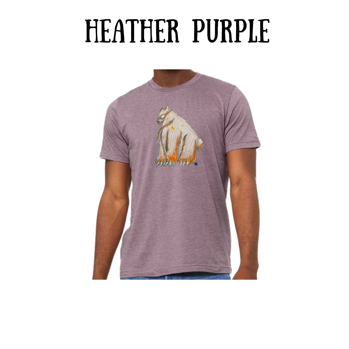 AC - Muscle Bear - Unisex Tee - Pinks, Purples, Neutrals