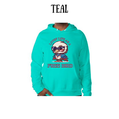 PP - Lovin' Life As A Free Bird - Sponge Fleece Hoodie - Greens, Neutrals