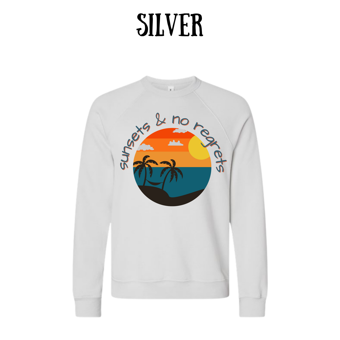 VP - Sunsets & No Regrets - Sponge Fleece Raglan Sweatshirt - Greens, Neutrals