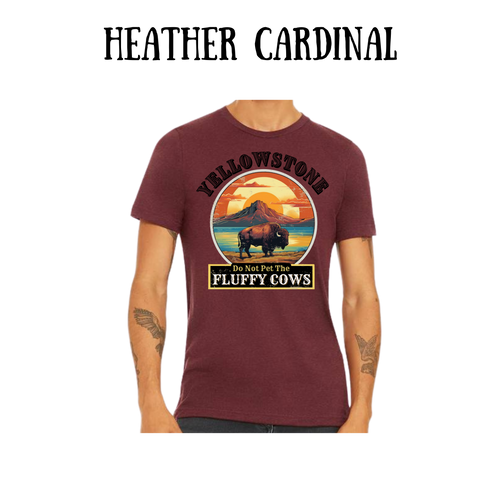 CP - Yellowstone: Fluffy Cows - Unisex Tee - Yellows, Oranges, Reds