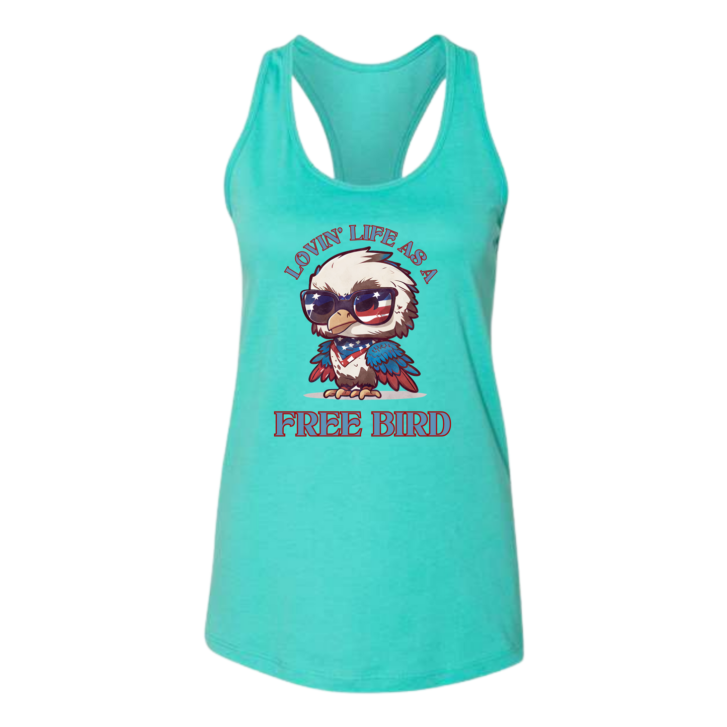 Lovin' Life as a Free Bird - Bella+Canvas - Women's Jersey Racerback Tank