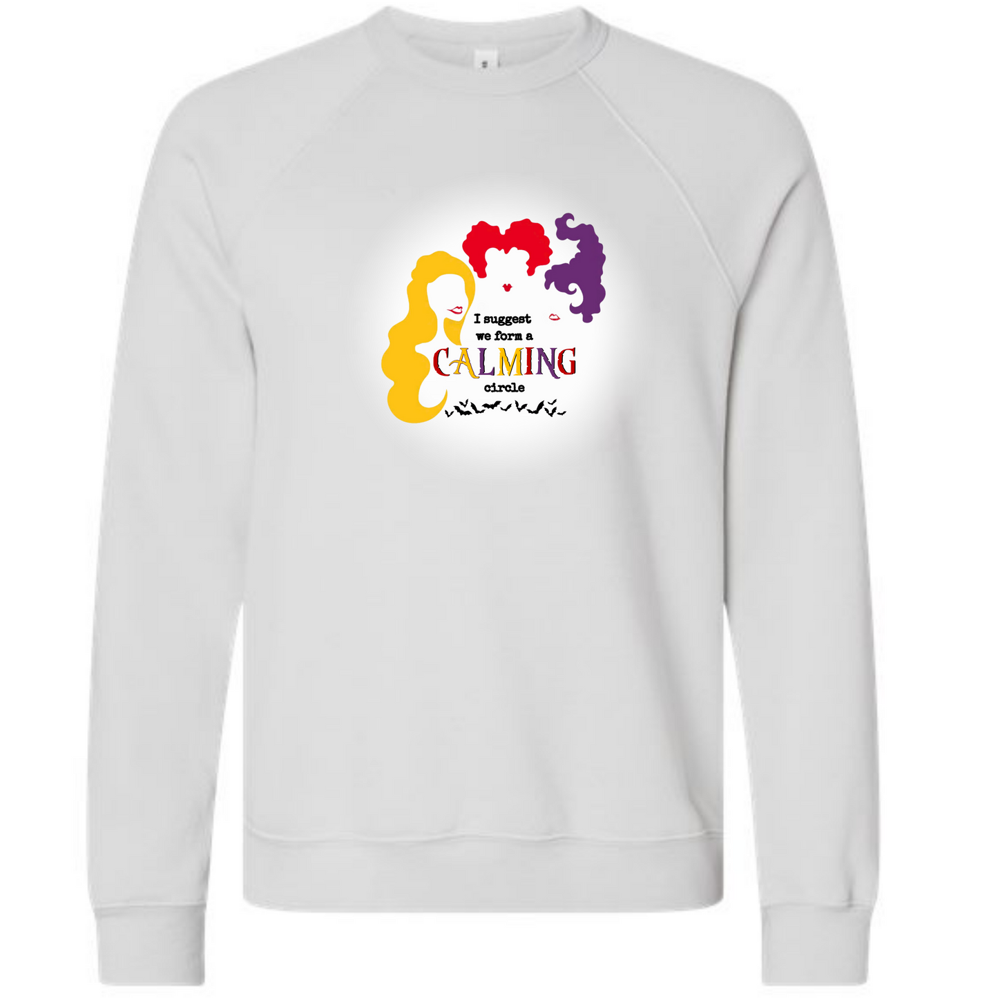 HP - Calming Circle - Sponge Fleece Raglan Sweatshirt - Greens, Neutrals