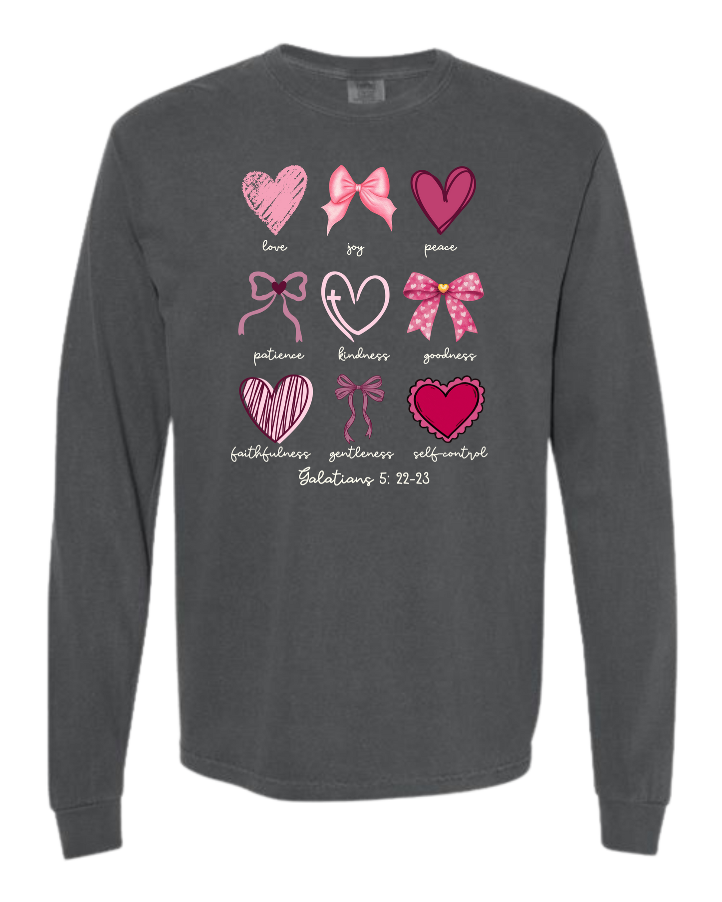 Galatians 5 - Valentines - Comfort Colors - Heavyweight Long Sleeve Tee - Neutral Colors