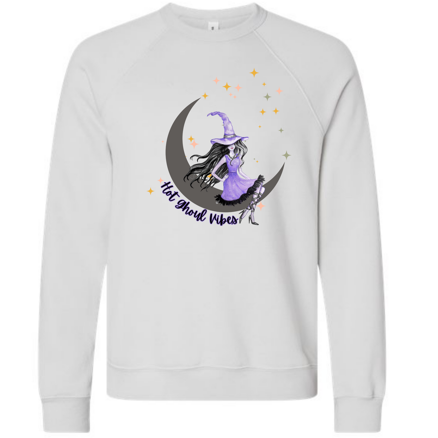 HP - Hot Ghoul Vibes - Sponge Fleece Raglan Sweatshirt - Greens, Neutrals