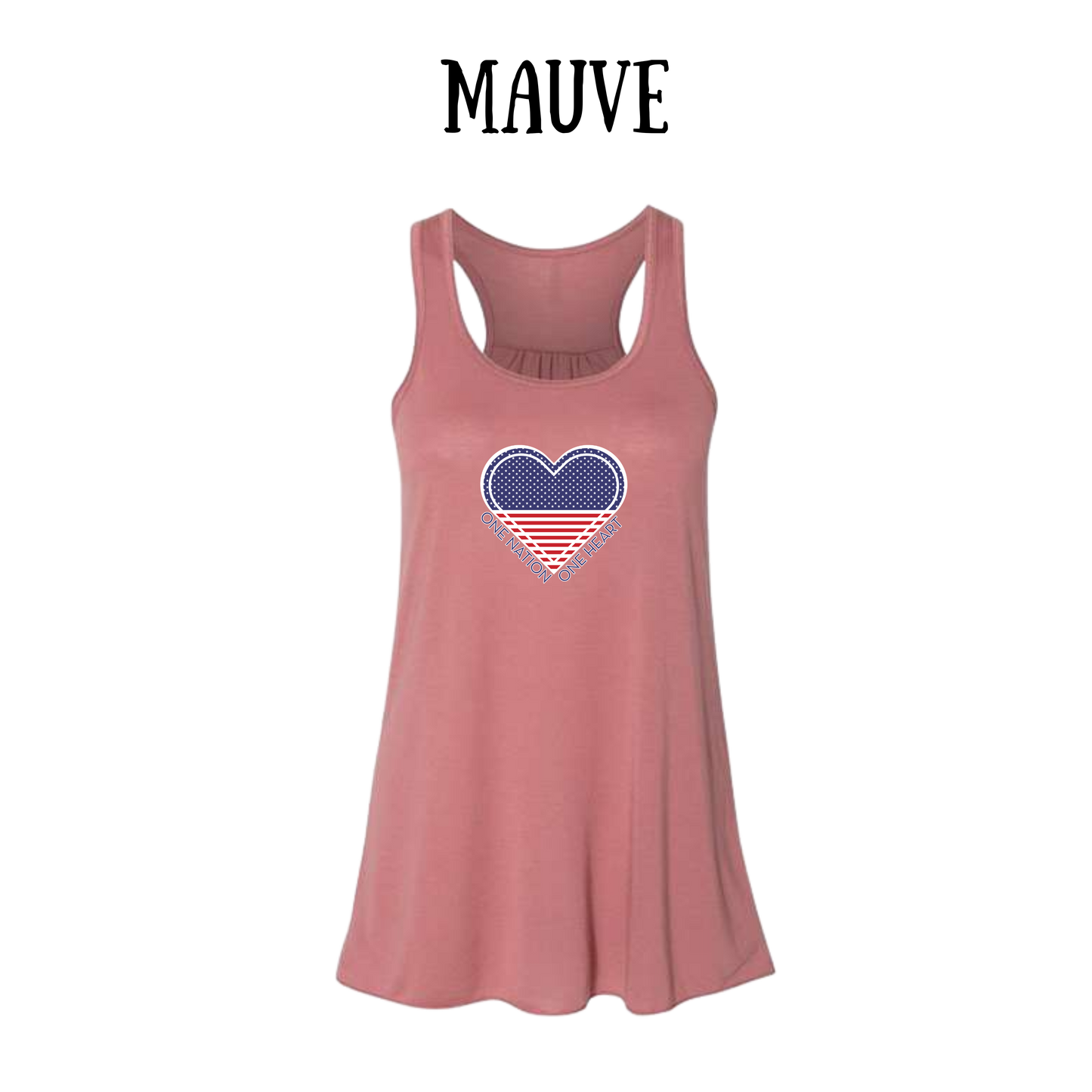 PP - One Nation One Heart - Women's Flowy Racerback Tank