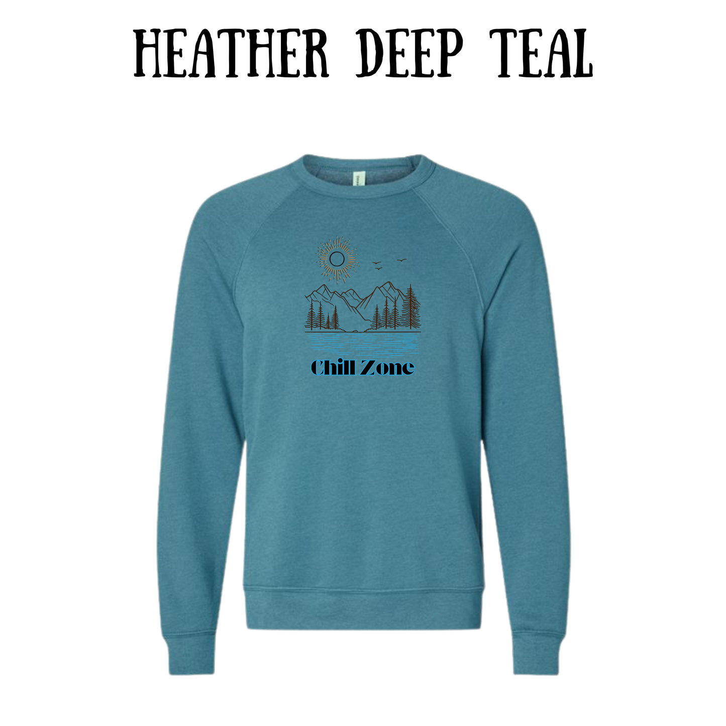 CP - Chill Zone - Sponge Fleece Raglan Sweatshirt - Blues, Purples