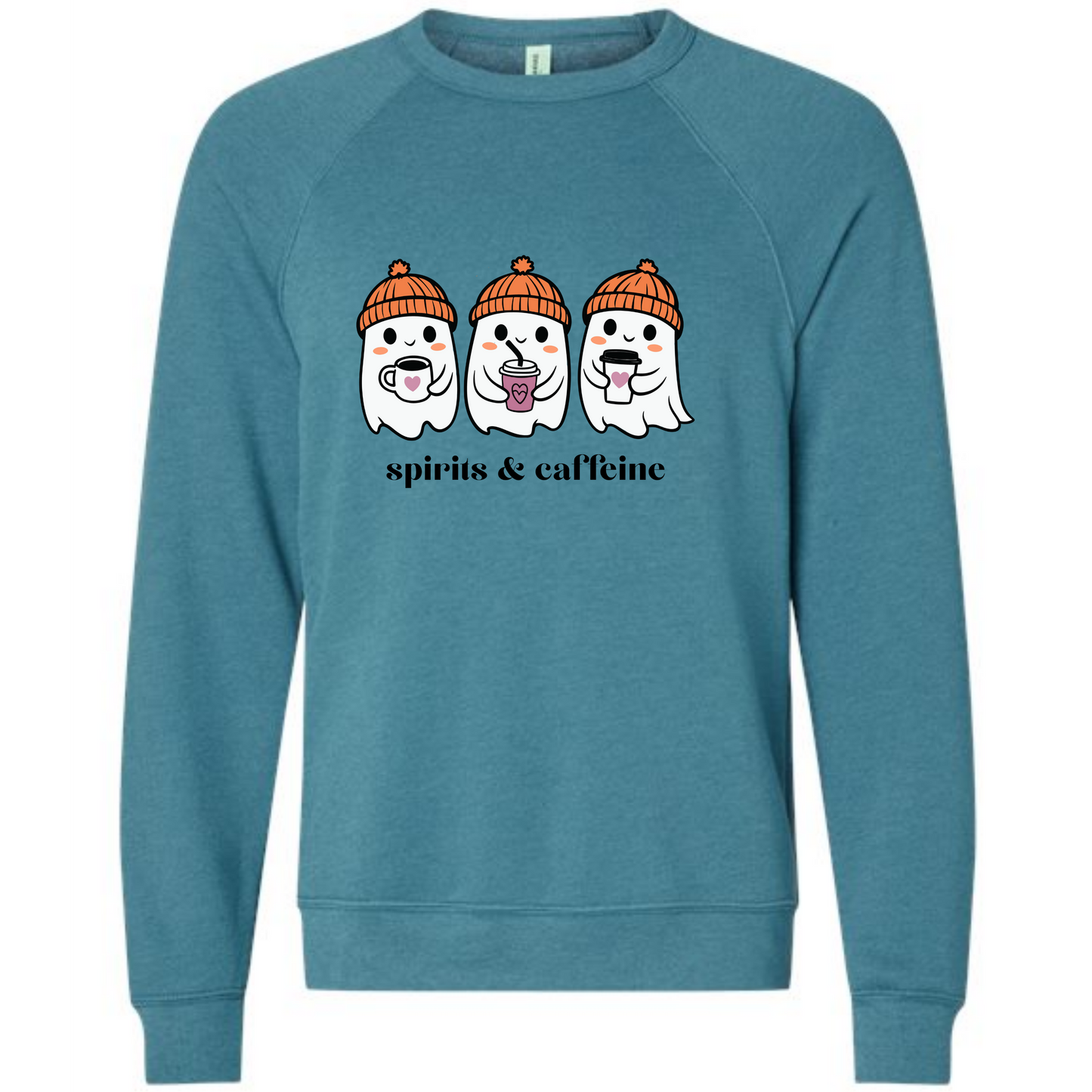 HP - Spirits & Caffeine - Sponge Fleece Raglan Sweatshirt - Blues, Purples