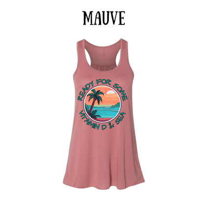 VP - Ready For Some Vitamin D & Sea - Women's Flowy Racerback Tank