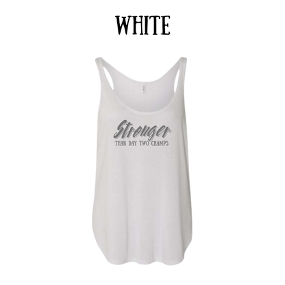 stronger than day two cramps - women's flowy tank