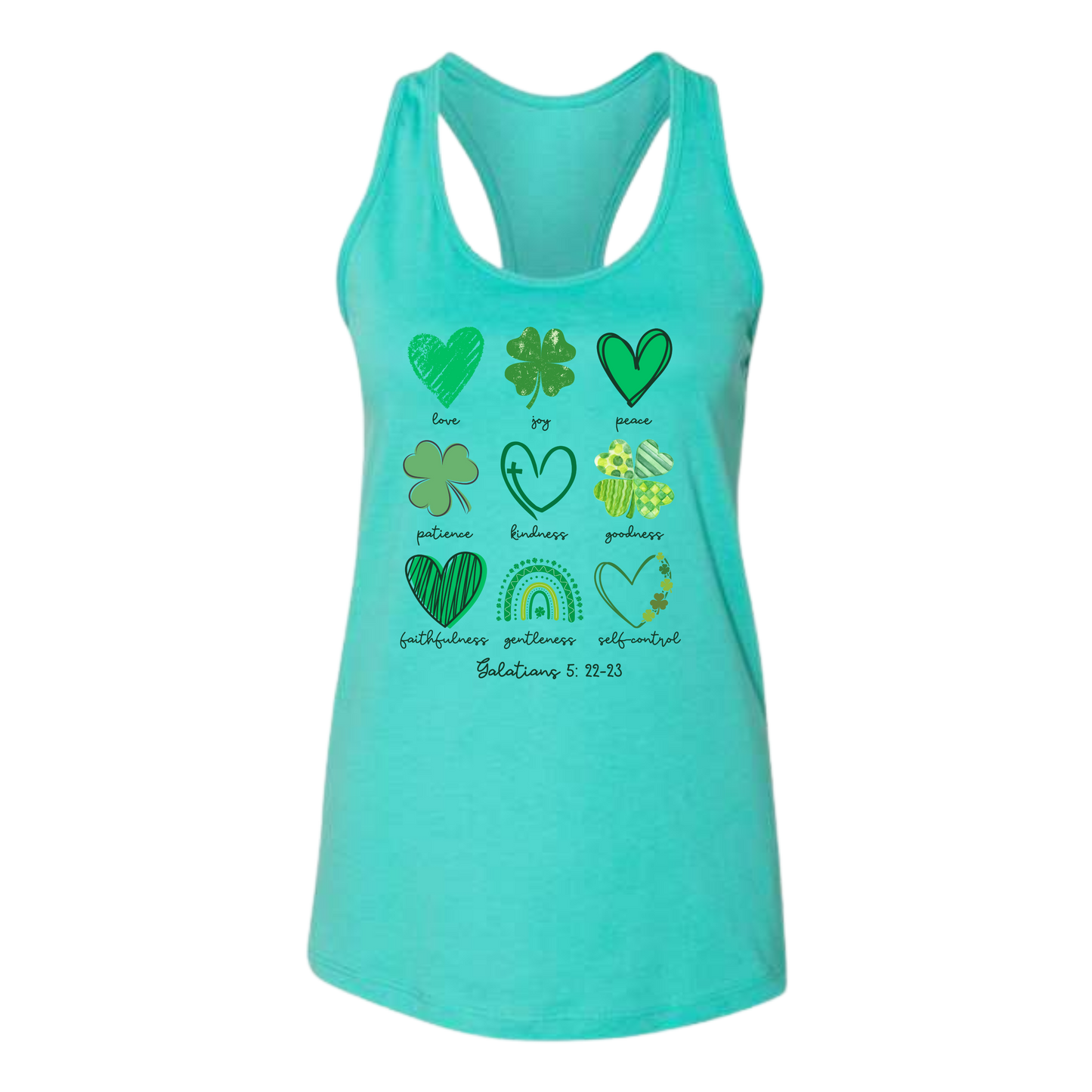 Galatians 5 - St Patrick's Day - Bella+Canvas - Women's Jersey Racerback Tank