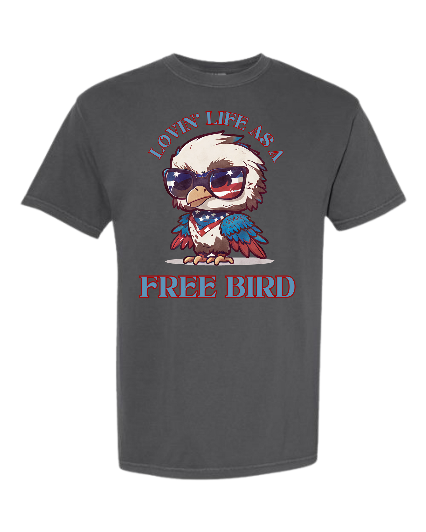 Lovin' Life as a Free Bird - Comfort Colors - Heavyweight Unisex Tee - Neutral Colors