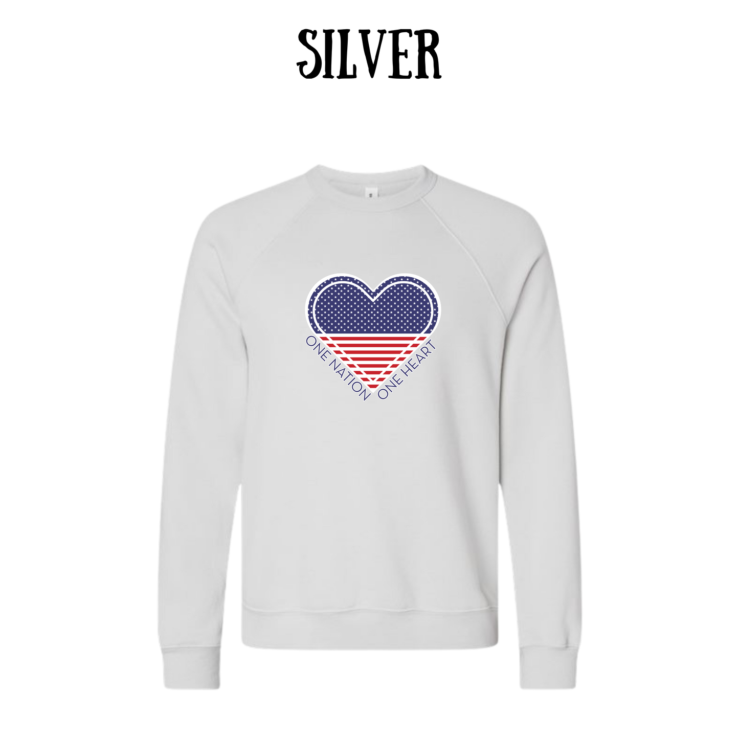 PP - One Nation One Heart - Sponge Fleece Raglan Sweatshirt - Greens, Neutrals