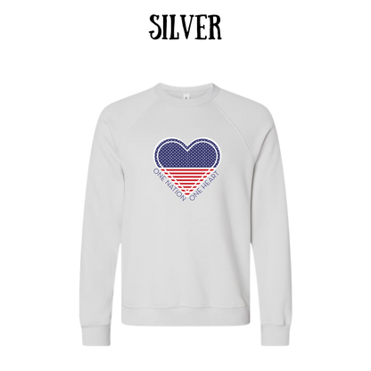 PP - One Nation One Heart - Sponge Fleece Raglan Sweatshirt - Greens, Neutrals