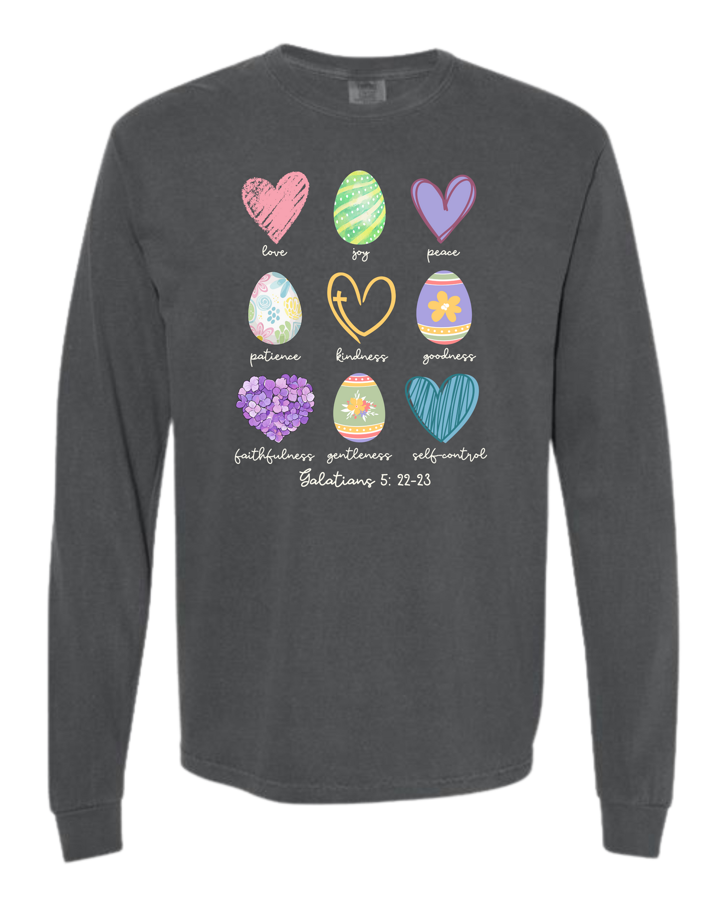 Galatians 5 - Easter - Comfort Colors - Heavyweight Long Sleeve Tee - Neutral Colors