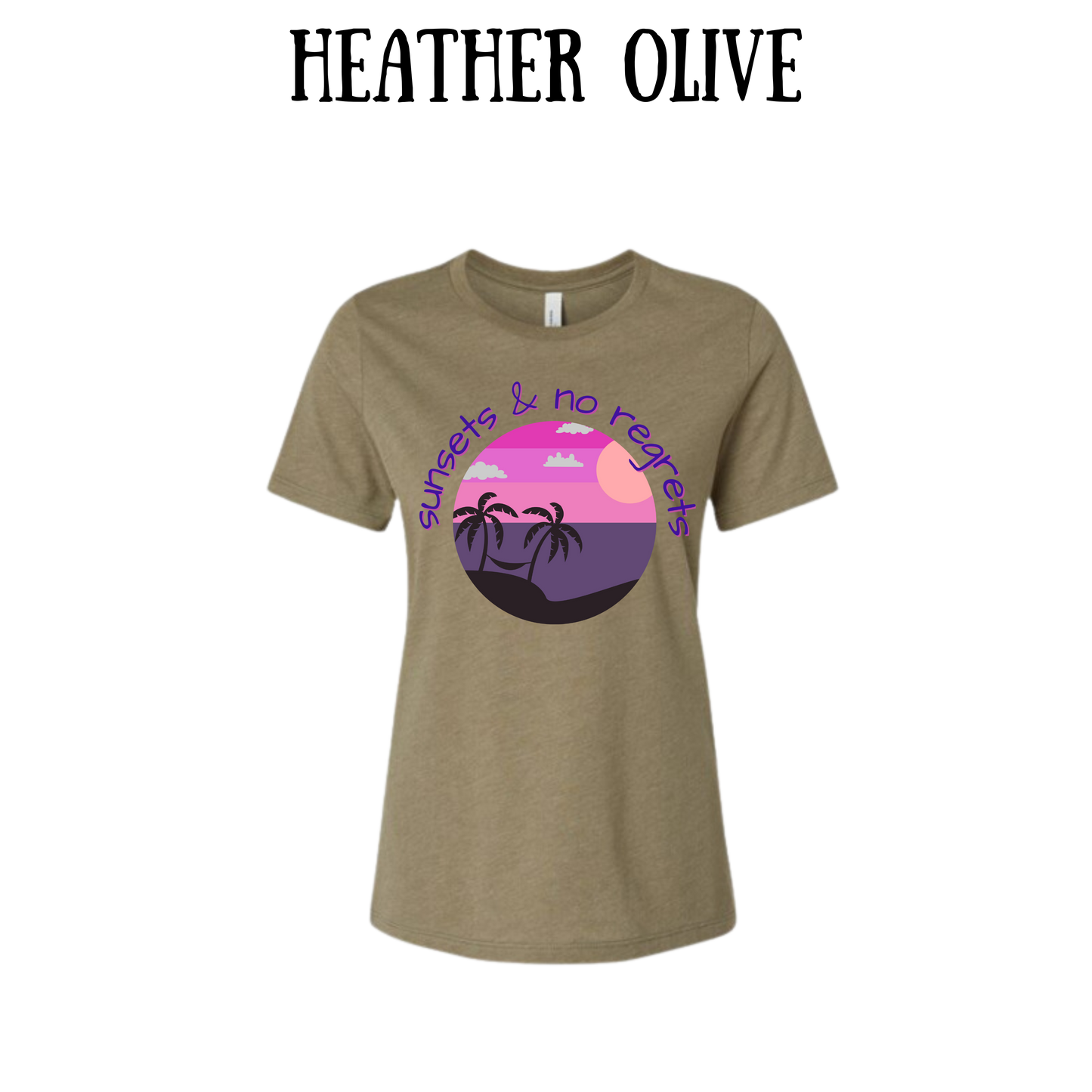 VP - Sunsets & No Regrets - Women's Relaxed Fit Tee - Assorted Colors