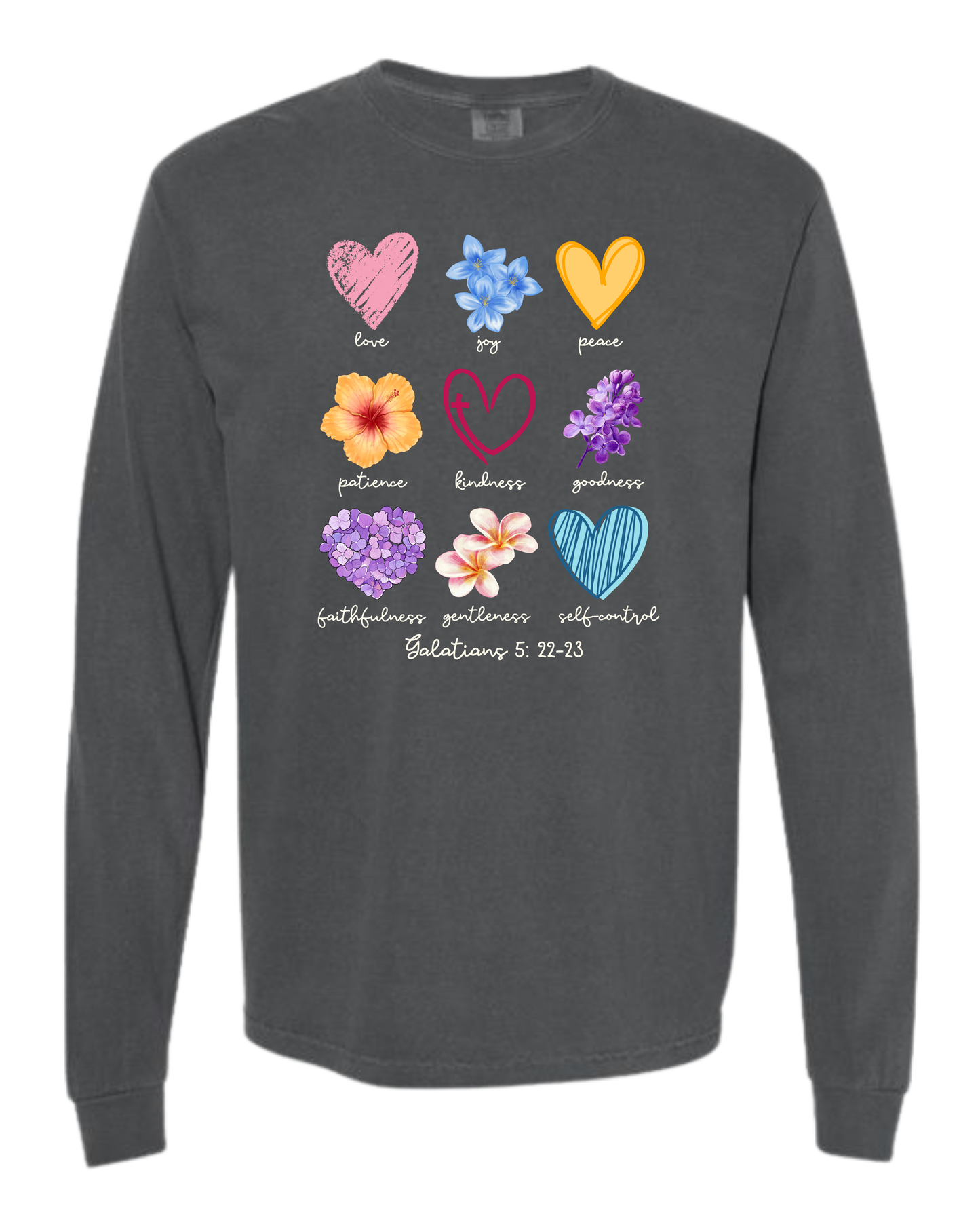 Galatians 5 - Spring - Comfort Colors - Heavyweight Long Sleeve Tee - Neutral Colors