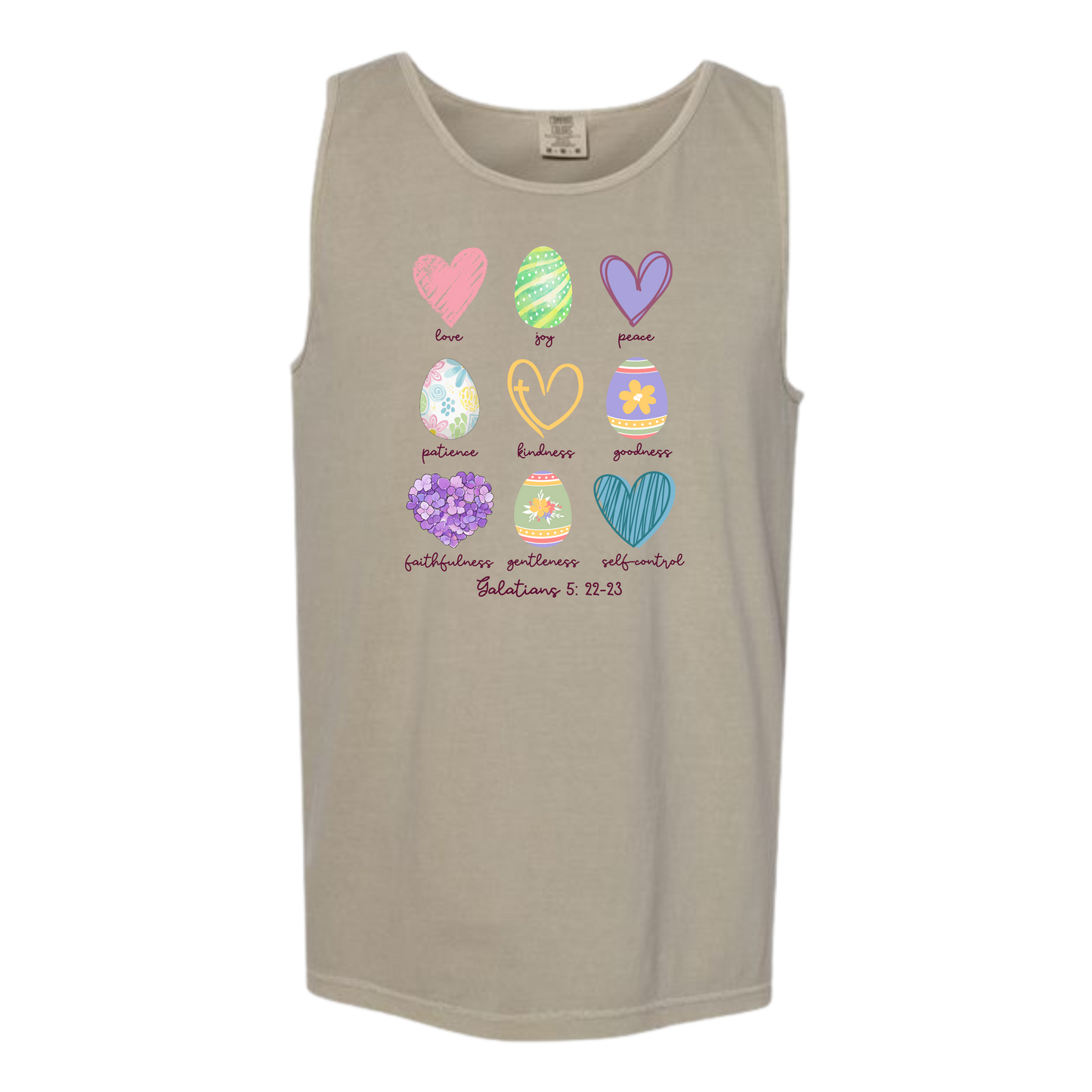 Galatians 5 - Easter - Comfort Colors - Unisex Tank - Neutral Colors & Blues