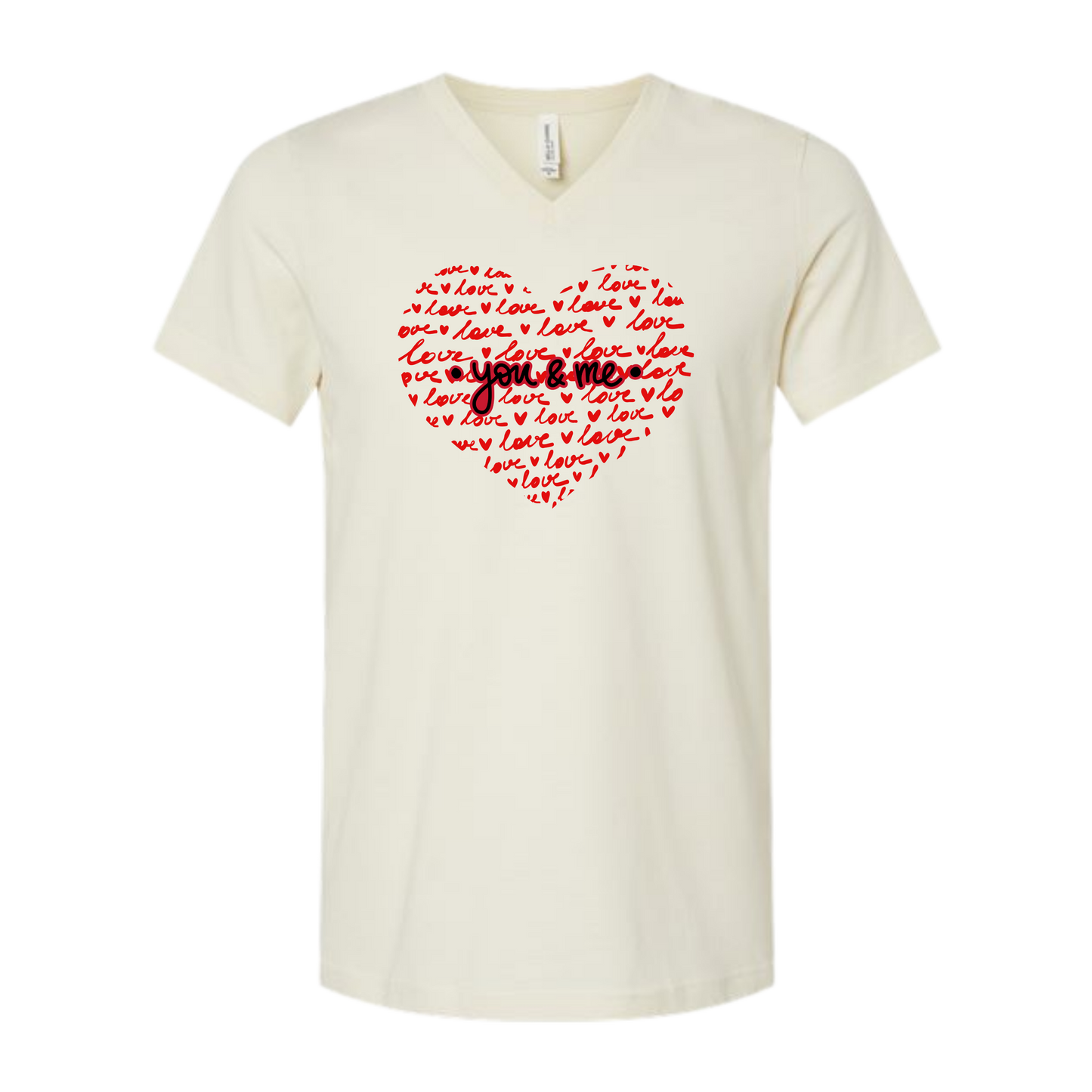 You & Me - Bella+Canvas - Unisex V-Neck - Neutral Colors