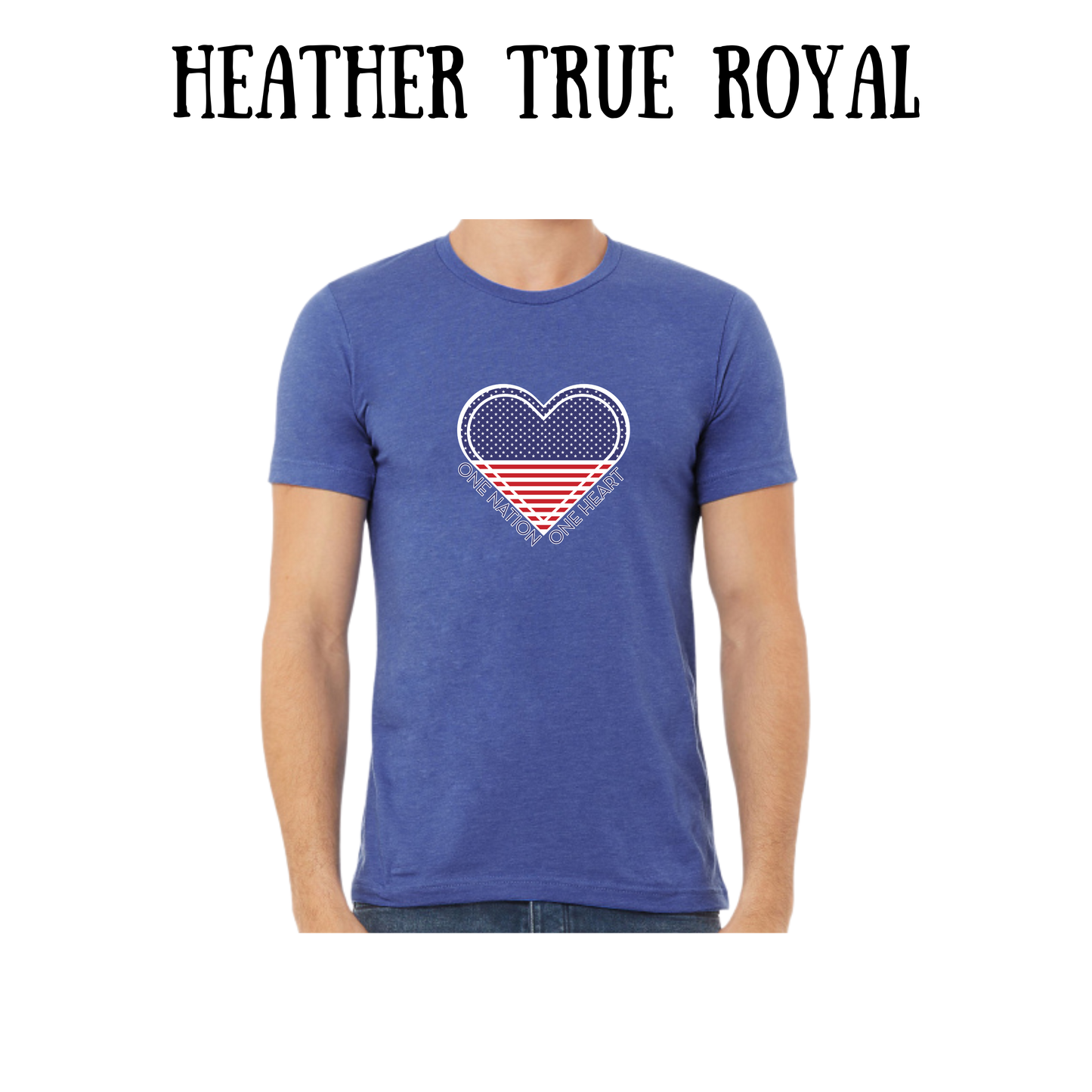 PP - One Nation One Heart - Unisex Tee - Blues