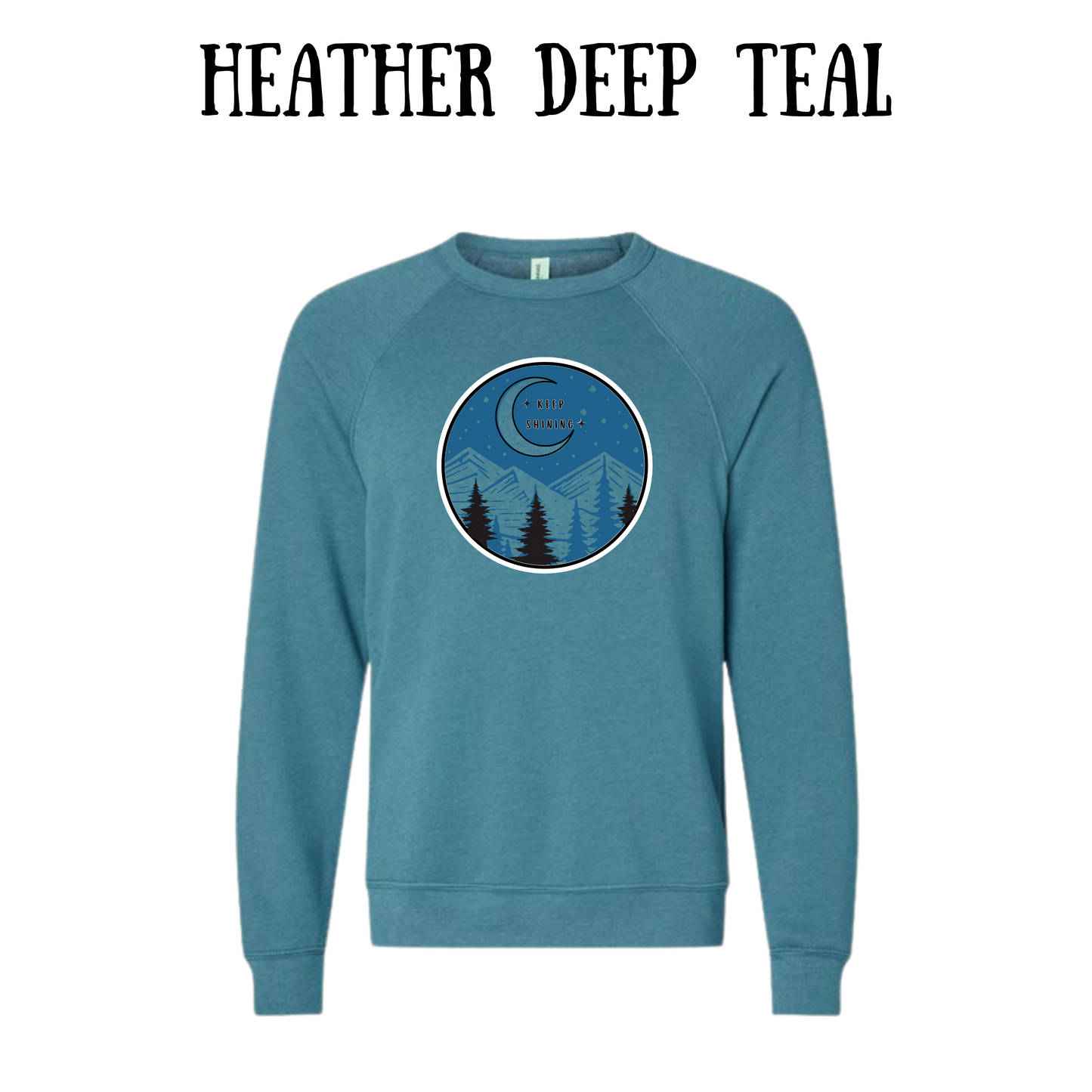 OP - Keep Shining - Sponge Fleece Raglan Sweatshirt - Blues, Purples