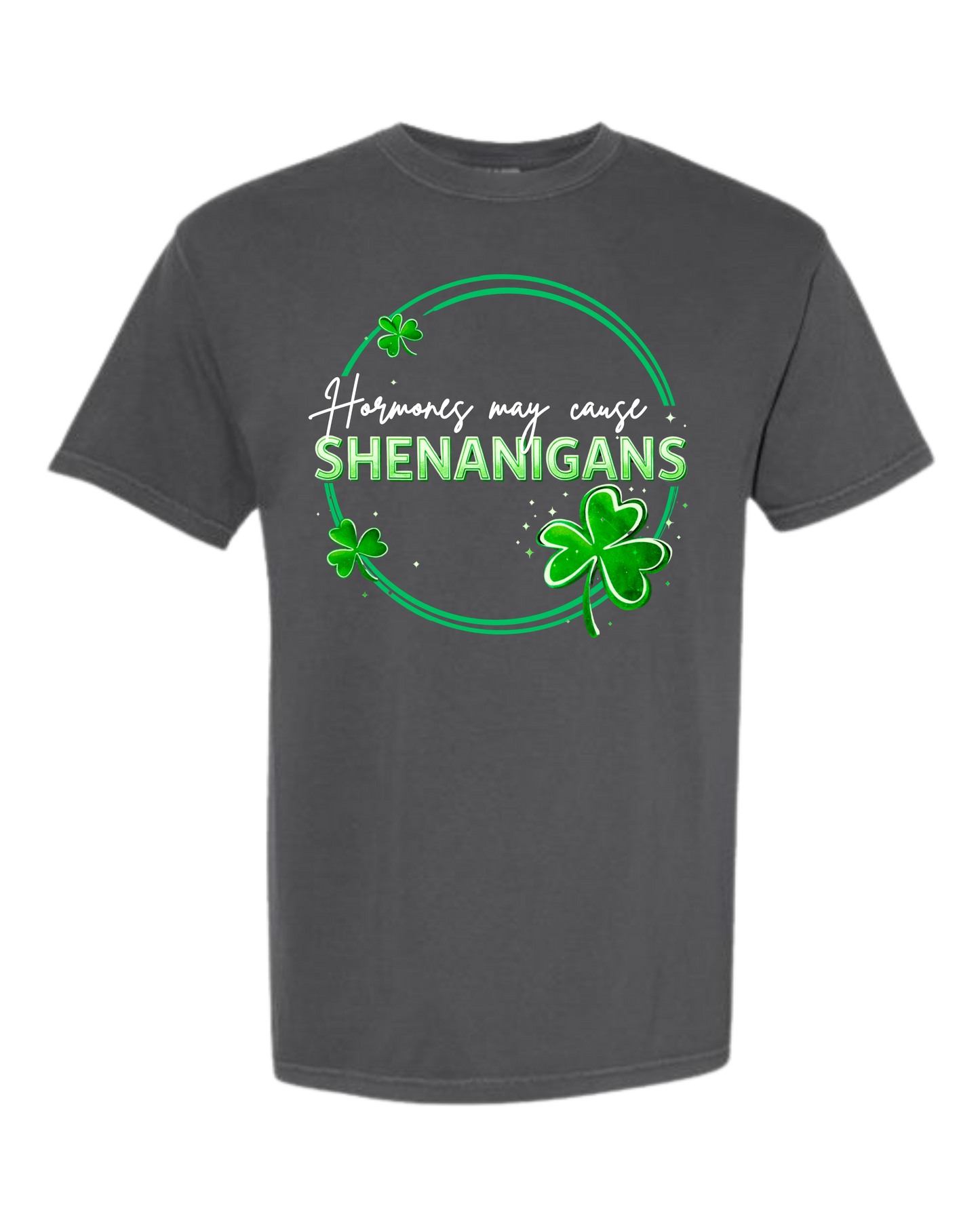 Hormones May Cause Shenanigans - Comfort Colors - Heavyweight Unisex Tee - Neutral Colors