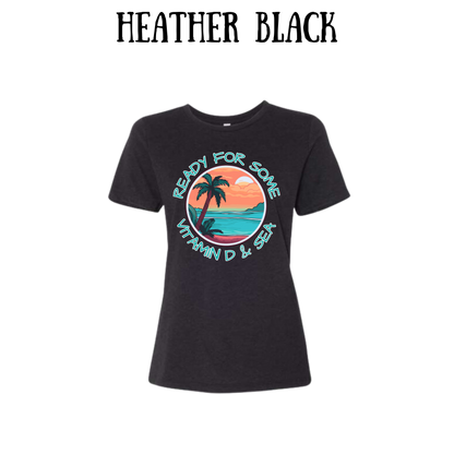 VP - Ready For Some Vitamin D & Sea - Women's Relaxed Fit Tee - Neutrals