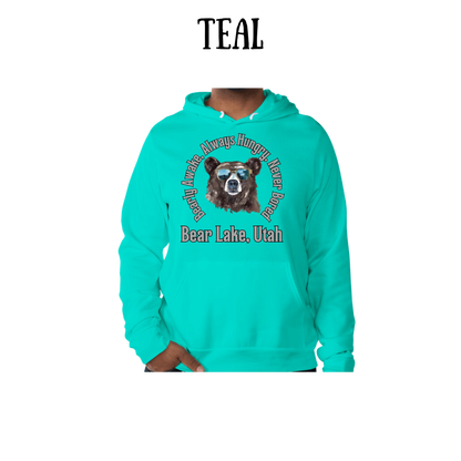 CP - Bear Lake Utah - Sponge Fleece Hoodie - Greens, Neutrals